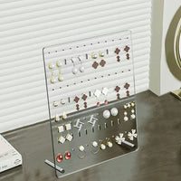 Clear Acrylic Jewelry Display Stand for Earrings and Necklaces, Large Capacity Organizer