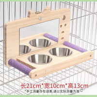 Parrot Cage Feeder Stand Play Toy Nail Trimming Food Box Bird Cage Accessories Feeder