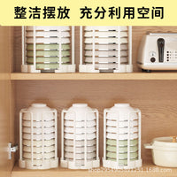 Household Kitchen Dish Drying Rack Single-Layer Rotatable Retractable Multi-functional Bowl Storage Organizer