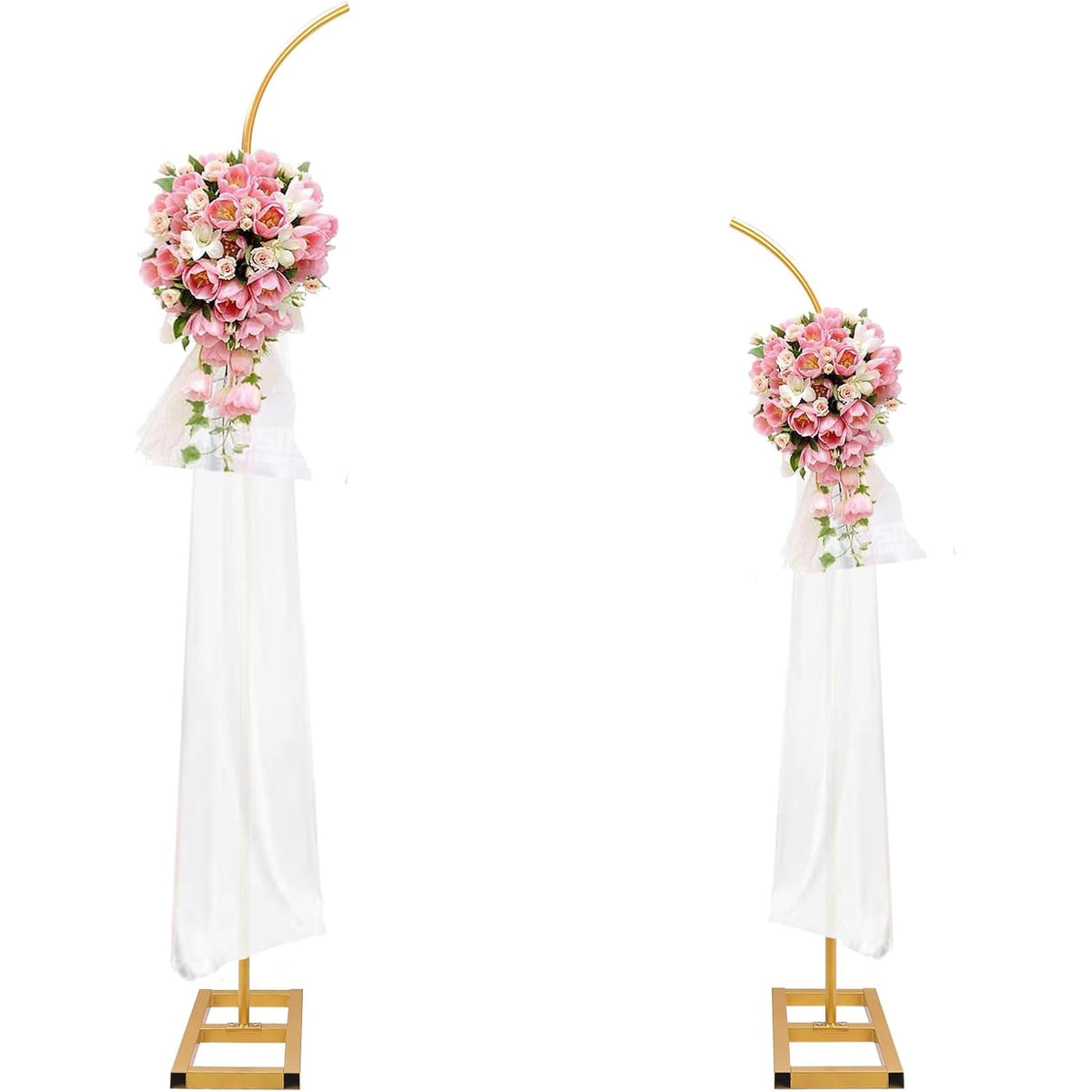 Metal Half-Arch Wedding Backdrop Stand for Outdoor Events