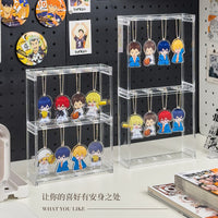 Acrylic Display Case for Gashapon Charms and Keychains, Dustproof Organizer for Anime Figures and Collectibles