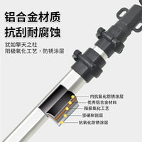 Outdoor Aluminum Alloy Telescopic Tarp Pole for Camping Tent Awning Support 2.3-2.6m Lightweight