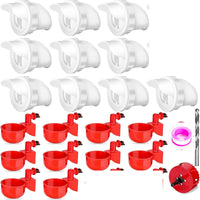 Gravity-Fed Poultry Feeder and Waterer Kit for Chickens and Ducks