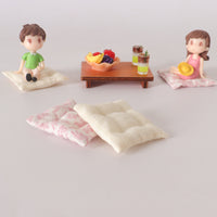 Miniature Japanese Style Fabric Cushion for Dollhouse Sofa Chair, Living Room Bedroom Scene Model