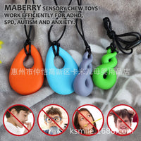 Teardrop Chewable Sensory Necklace for Autism ADHD Oral Motor Kids - 4 Pack