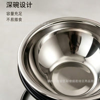 Stainless Steel Pet Bowl with Non-Slip Stand, Detachable Cat Dog Food and Water Feeder
