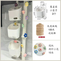 Decorative Rope Kit for Concealing Pipes with Squirrel & Pinecone Ornaments