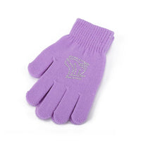 Ice Skating Gloves with Anti-Slip Rhinestones for Kids & Adults, Thickened Waterproof Winter Gloves