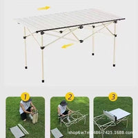 Outdoor Portable Folding Camping Table and Chair Set with Backrest, Picnic Gear