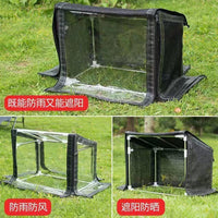 Outdoor Pet Shelter with Rainproof and Insulated Cover for Cats and Dogs