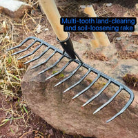 Multi-tooth Reinforced Thickened Rake, Upgraded Durable Agricultural Tool