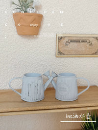 Miniature Vintage Watering Can Model for Dollhouse Garden Decor