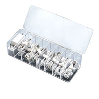 Clear Thickened Data Cable and Earphone Organizer Box with Dividers
