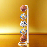 Multi-Layer Round Base Iron Art Basketball Storage Rack