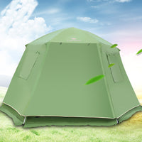 Hexagonal Pop-Up Camping Tent for 3-8 People, Double Layer, UV Protection, Instant Setup for Outdoor Travel