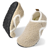 Unisex Lightweight Plush Indoor Slippers with Adjustable Hook-and-Loop Closure for Home, Hospital, or Club