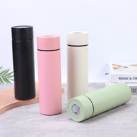 Stainless Steel Business Portable Insulated Mug - Car One-Touch Quick Open Water Bottle for Commuting and Travel