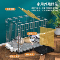Double-Layer Pigeon Breeding Cage with Nest Box and Partition for Home Use, Large Size