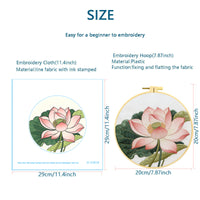 Elegant Lotus Embroidery Kit for Beginners - DIY Decorative Art