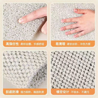 Solid Color Hollow Loop Pile Bath Mat Non-Slip Shower Room Drain Mat Customizable