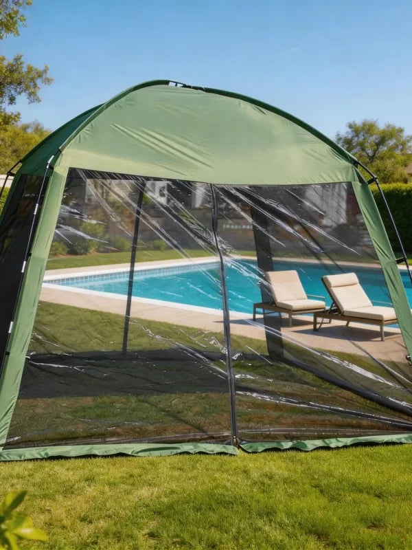 Large 6-8 Person Pop-Up Screen House Tent with UV Protection for Camping & Outdoor Gatherings