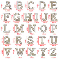 5.5cm Pearl Alphabet Iron-On Patches for DIY Clothing & Decor