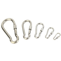 304 Stainless Steel Spring Snap Hook Carabiner for Outdoor Camping and Security