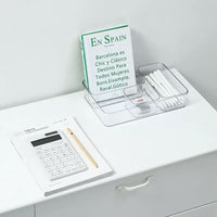 Drawer Organizer Tray Set for Desk and Cabinet, Clear Plastic Storage Box for Stationery and Small Items