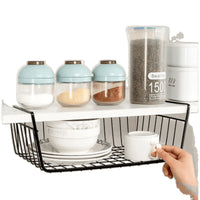 Over-the-Cabinet Door Hanging Storage Basket Organizer for Kitchen and Bedroom