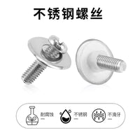 Silicone Pot Lid Handle with Stainless Steel Top Bead, Heat-Insulated Wooden Knob for Kitchen Cookware