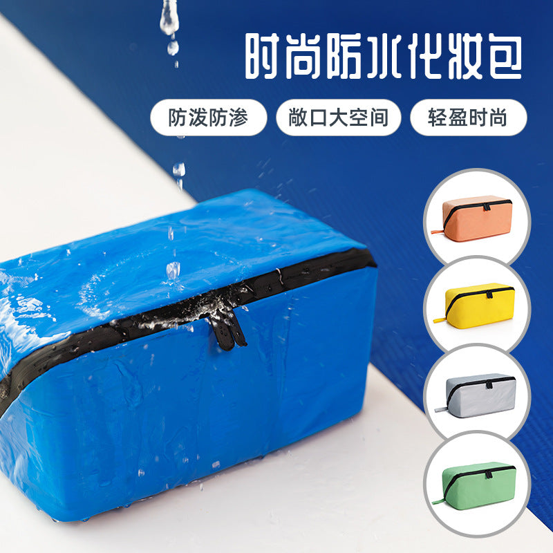 Portable Waterproof Cosmetic Travel Bag with Large Capacity for Outdoor Use