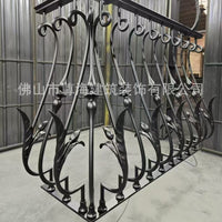 Custom Wrought Iron Outdoor/Indoor Balcony Railing, Galvanized Anti-Corrosion & Rust-Proof