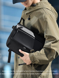 Men's Multi-Compartment Water-Resistant Crossbody Bag Tactical Style Shoulder Messenger Bag