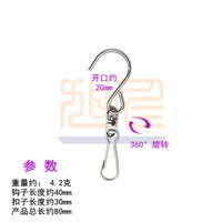 360° Rotating Stainless Steel Swivel Hooks for Wind Chimes and Outdoor Decor