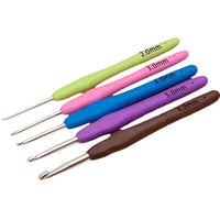 Ergonomic Stainless Steel Crochet Hook Set for Yarn Crafting and DIY Knitting