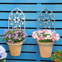 Wall-Mounted Iron Art Planter Basket for Balcony & Indoor Greenery