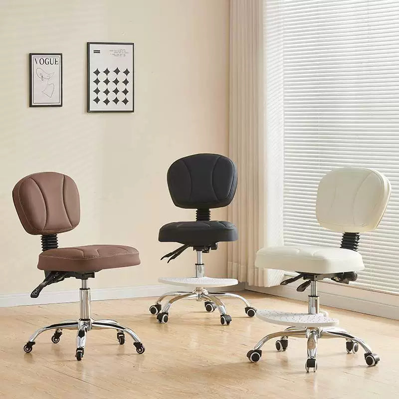 Ergonomic Dental Saddle Chair with Backrest, Swivel, and Height Adjustment