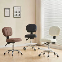 Ergonomic Dental Saddle Chair with Backrest, Swivel, and Height Adjustment