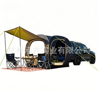 Instant Pop-Up Car Tailgate Tent with Awning for 2-4 Person Self-Driving Tours