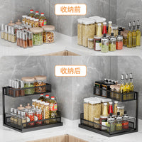 Under Sink Pull-Out Cabinet Organizer with Sliding Drawer Basket for Kitchen and Bathroom Storage