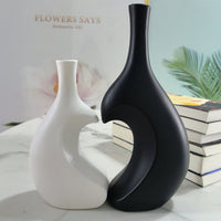 Nordic Retro Faux Ceramic Wabi-Sabi Vase for Home Decor