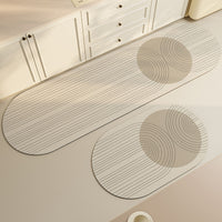 Japanese Style Diatomaceous Earth Absorbent Kitchen & Bath Mat, Non-Slip Quick Dry Floor Mat