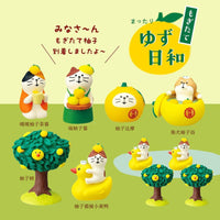 Cute Fruit Cat Lemon Miniature Figurine Desktop Car Decor