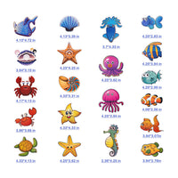 Cartoon PEVA Rubber Non-Slip Bathtub Stickers for Bathroom Safety
