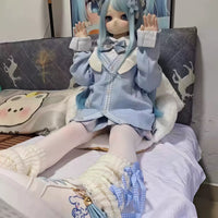BJD Doll 85cm Anime Academy Style Shirt 3-Piece Outfit Set with Shoes, Socks & Headwear