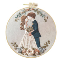 DIY Embroidery Kit Wedding Dress Floral Pattern Handcraft Material Set