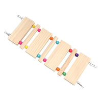 Parrot Pepperwood Ladder Toy with Beads for Climbing and Chewing