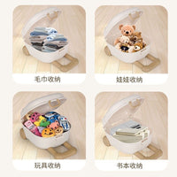 Cartoon Suitcase Gift Box Storage Organizer for Kids Toys and Birthday Presents, Retractable Handle