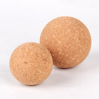 Cork Yoga Block and Massage Ball Set for Pilates, Stretching, and Muscle Relief
