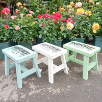 MOUVEMENT Wooden Garden Stool Plant Stand for Outdoor Patio Decor